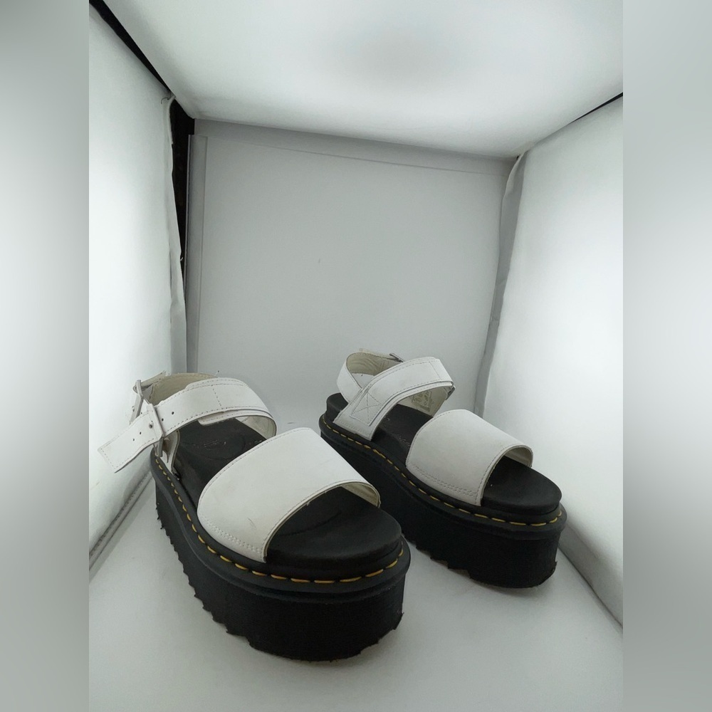 Dr.Martens Womens Sandal Platform White Leather Size Eu-39 Uk-6 Usa-8 - Picture 7 of 12